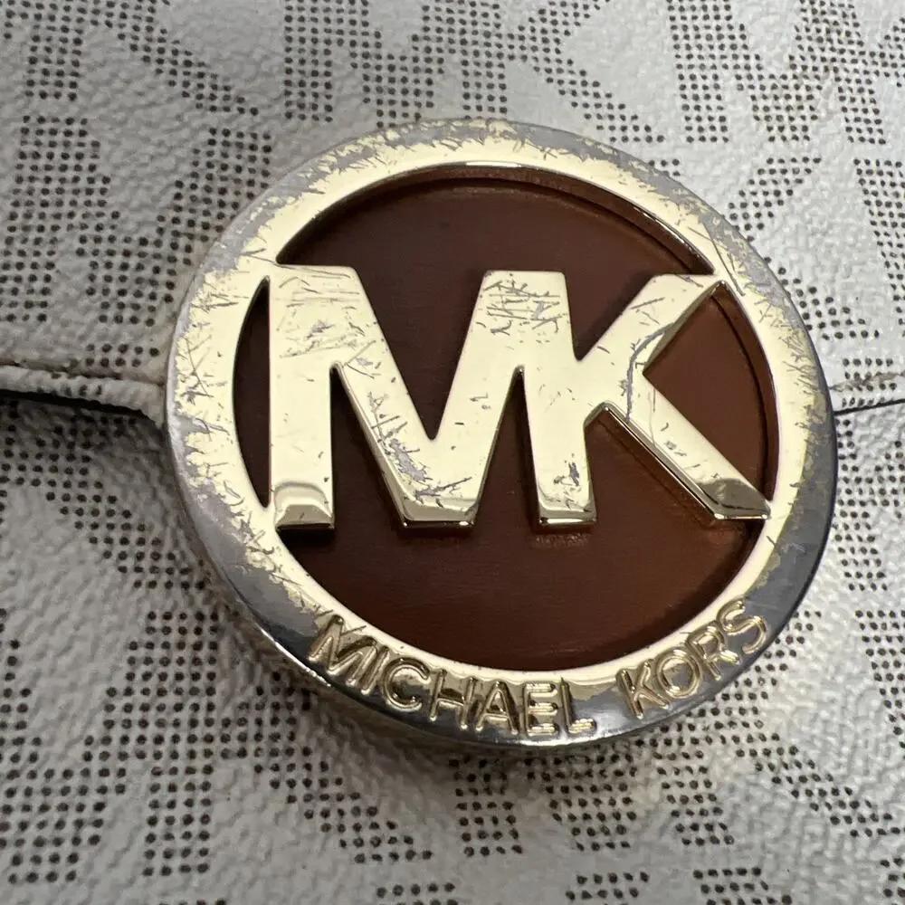 Michael Kors Fulton Cream Logo Crossbody Bag